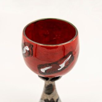 One of a kind studio pottery wine cup (5)