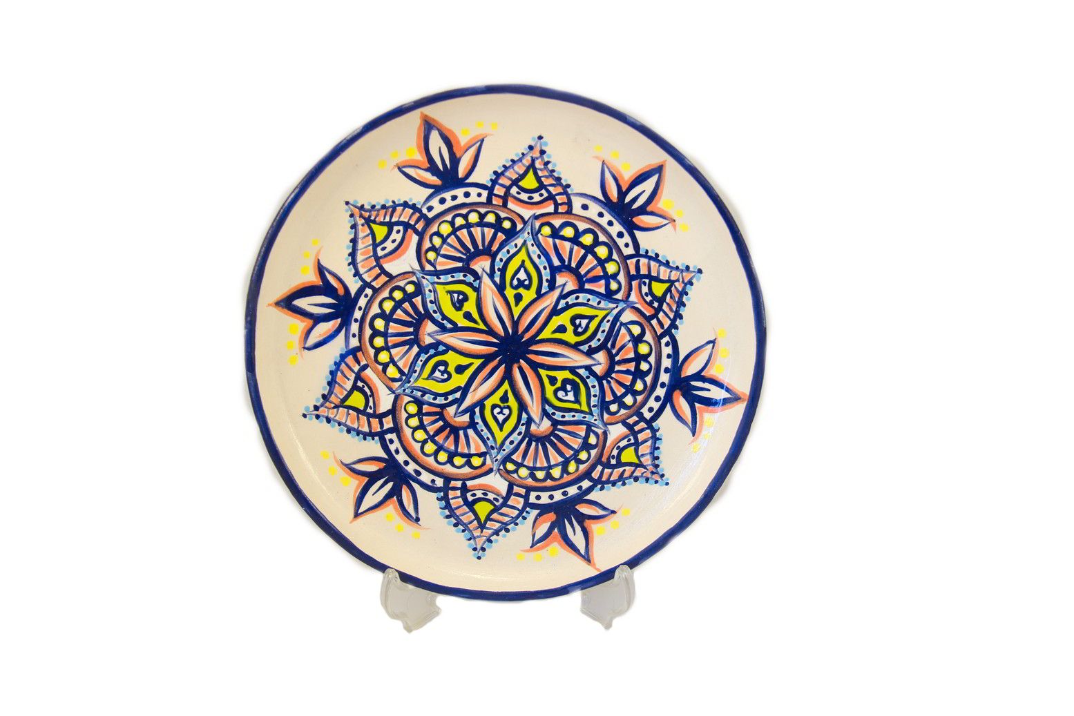 Jedinstven Ručno Oslikan Mandala Tanjur